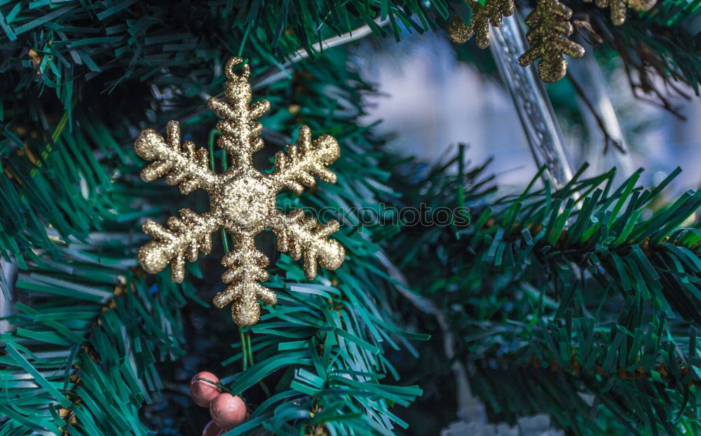 Similar – Image, Stock Photo Railings are embellished and wrapped with fir branches.festivities in Creußen