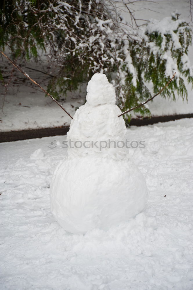 Image, Stock Photo Snowman in the yard Joy