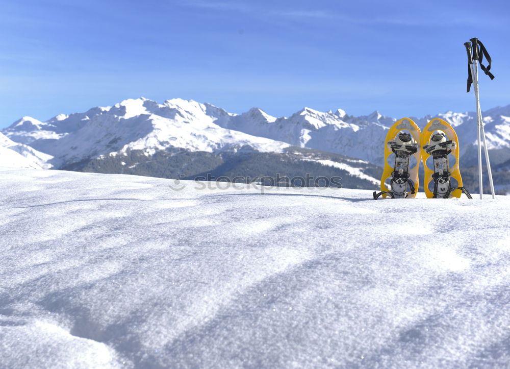 Similar – white winter land, wooden sledge