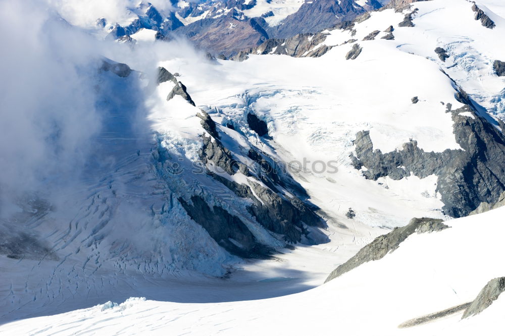 Similar – Beautiful snow covered mountain peak in the Cordillera Blanca range of Huascaran National Park, Peru