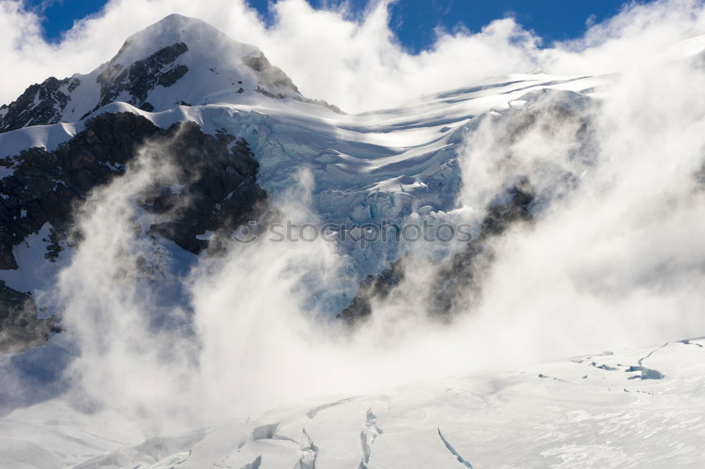 Similar – Beautiful snow covered mountain peak in the Cordillera Blanca range of Huascaran National Park, Peru