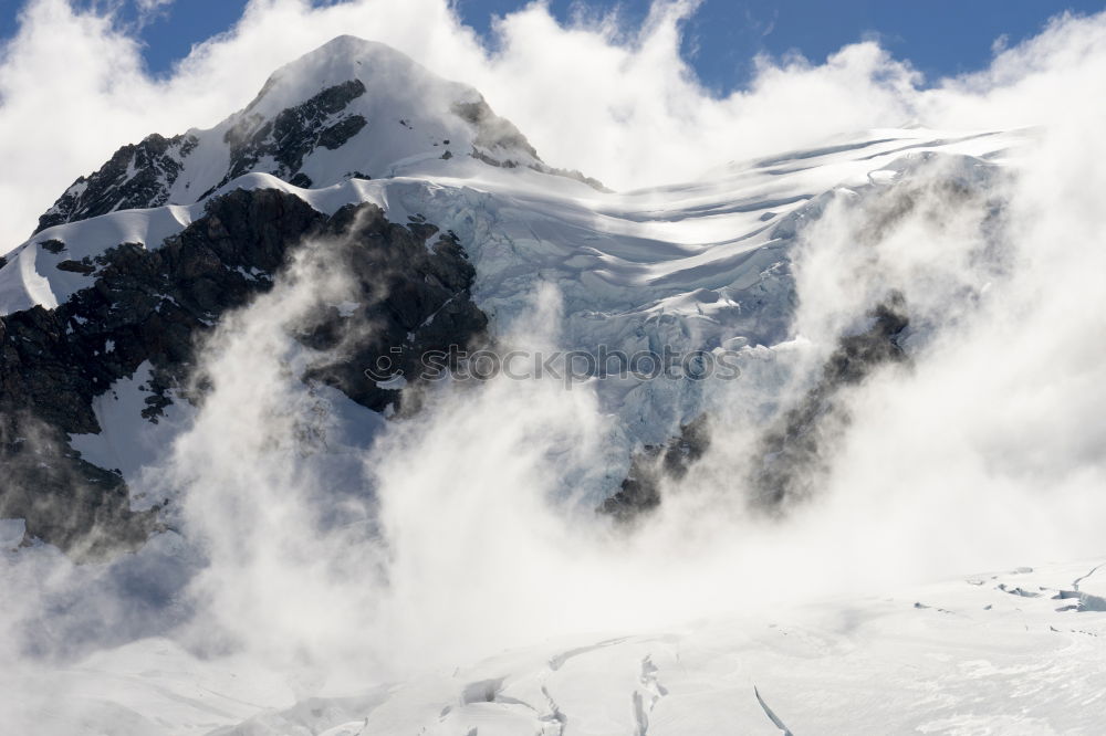 Similar – Beautiful snow covered mountain peak in the Cordillera Blanca range of Huascaran National Park, Peru