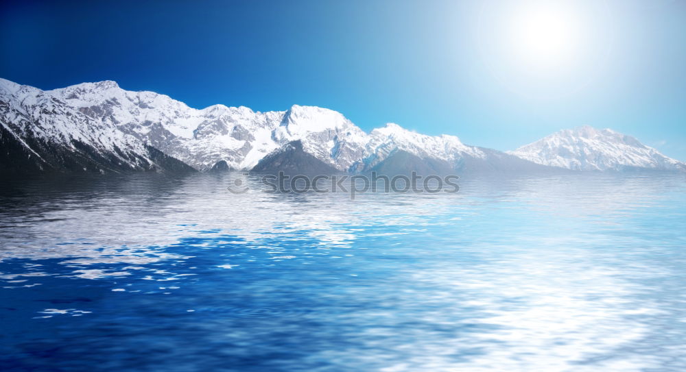 Similar – Image, Stock Photo Reflected Mountains