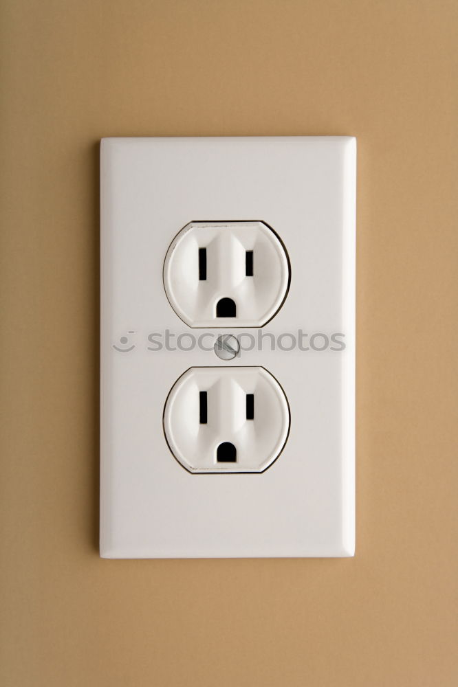 Similar – Image, Stock Photo Door opener is at the switch and again oversized above the switch on the rough plastered wall