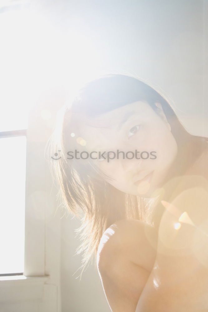 Similar – Image, Stock Photo woman and clouds II