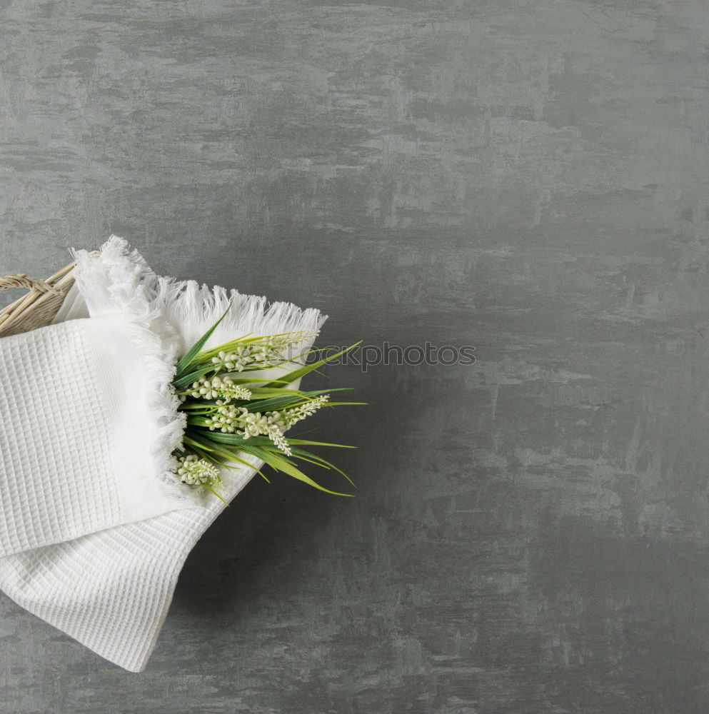 Similar – Image, Stock Photo Flowers served on a plate