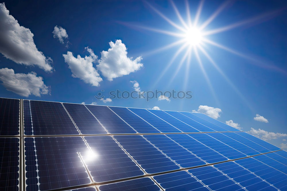 Similar – Solar power system, solar cell, photovoltik system, for sustainable energy supply & environmental protection, with sunlight. Climate protection by green power, sustainable, cheap, renewable, natural, ecological, neutral, safe.Blue solar panels with sun energy crisis.