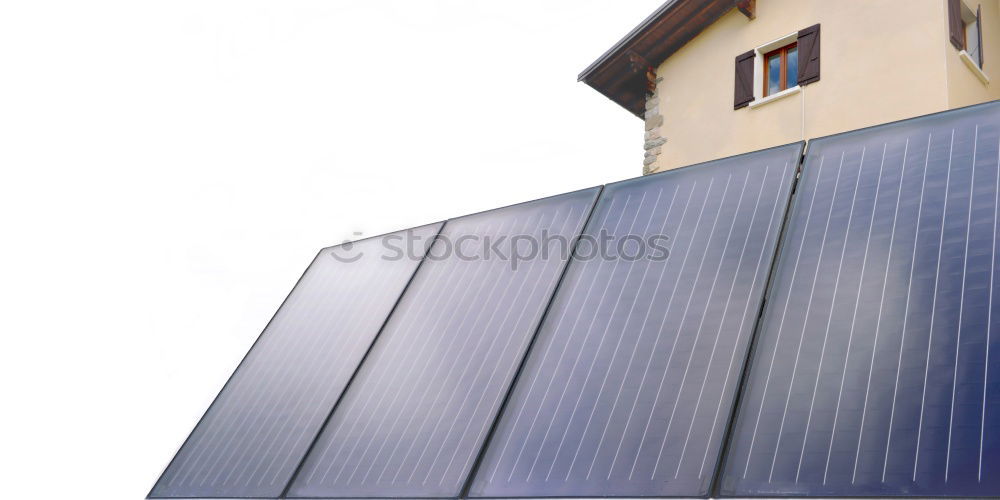 Similar – Allotment garden idyll: Solar panels on the garden house