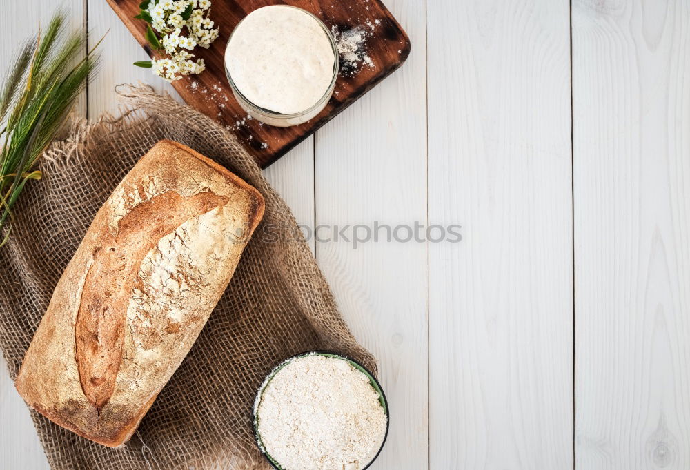 Similar – fresh bread and baked goods on wooden