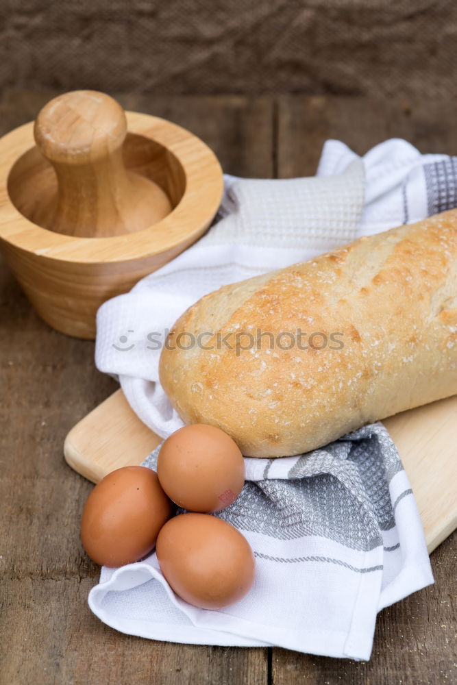 Image, Stock Photo white wheat flour Bread