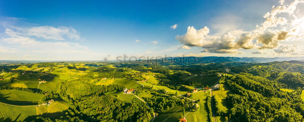 Similar – Image, Stock Photo Panorama Hochsauerland from Wilzenberg