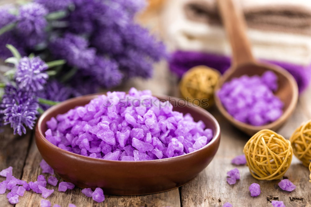 Aromatherapy, wellness and spa with lilac flowers