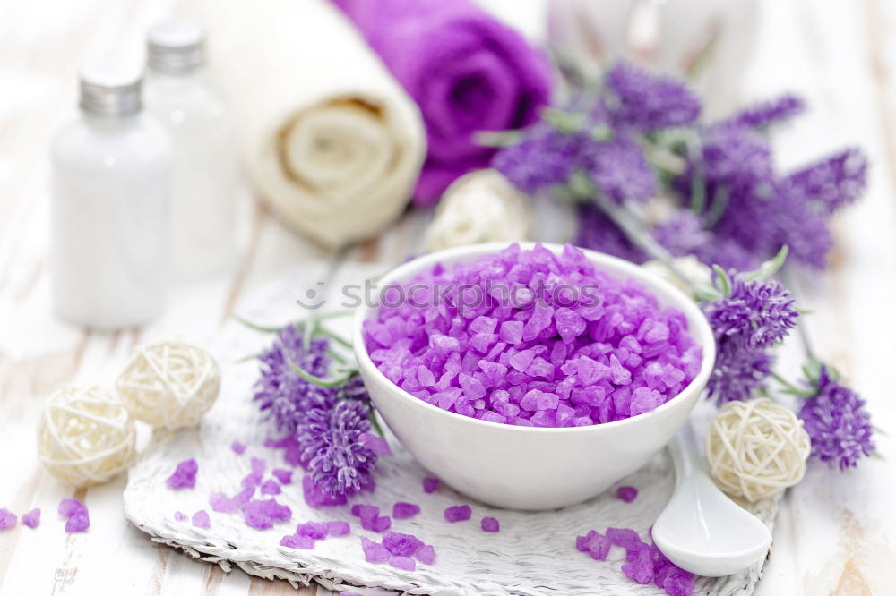 Similar – Aromatherapy, wellness and spa with lilac flowers