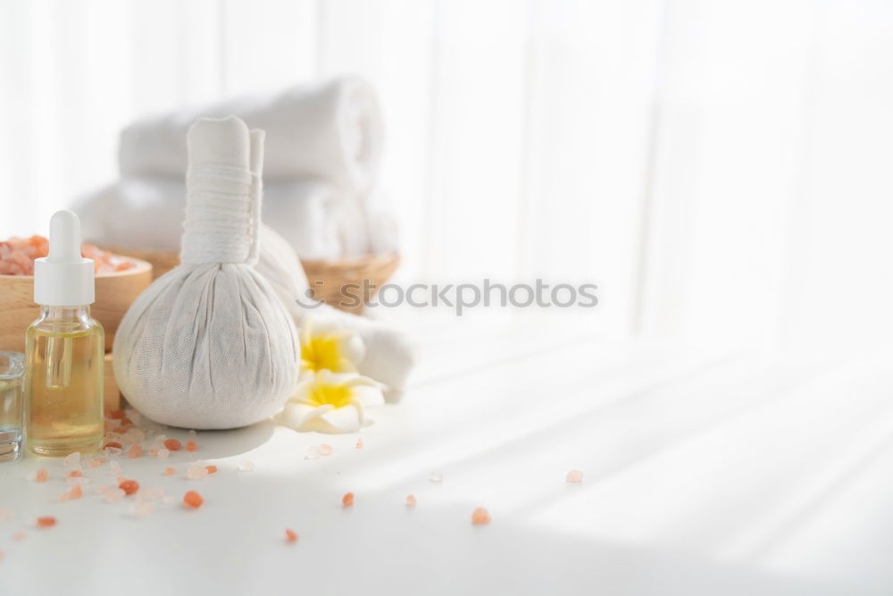 Similar – Image, Stock Photo Cosmetic bottles with greeting card