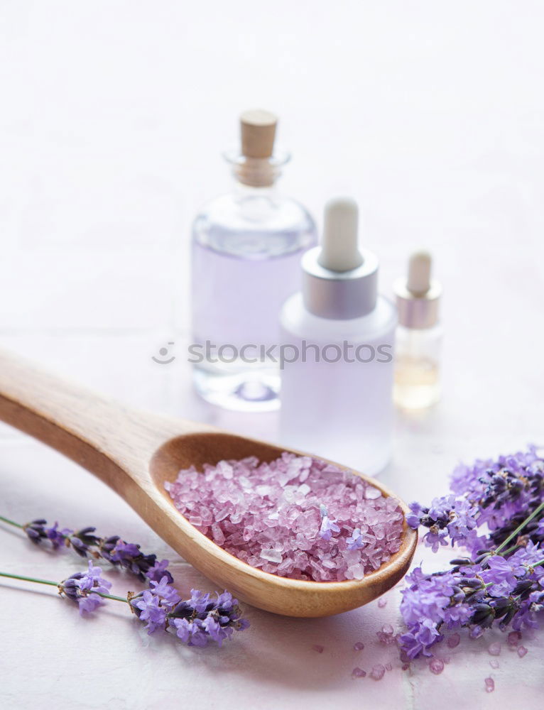 Similar – Image, Stock Photo Blue Lavender Bath Salt for Wellness