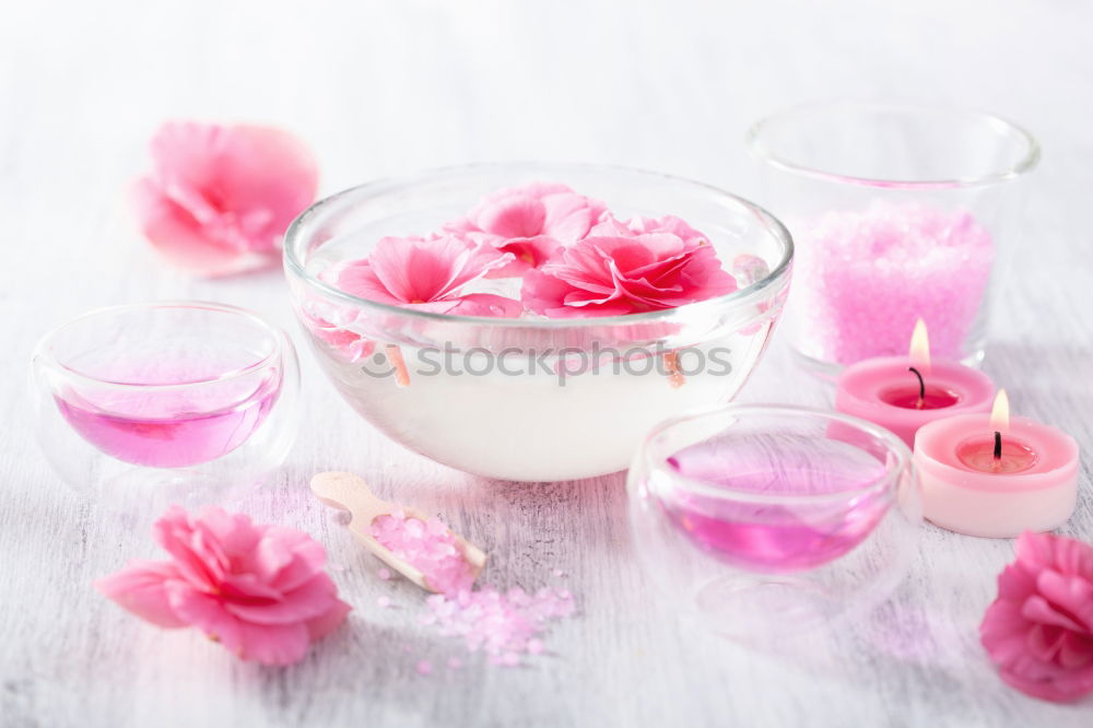 Similar – Image, Stock Photo Roses in grey bowl with water and cream