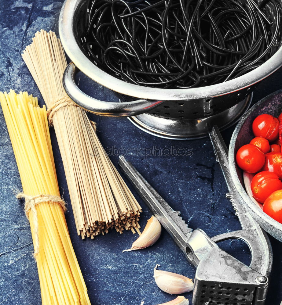 Similar – Image, Stock Photo raw Italian long pasta