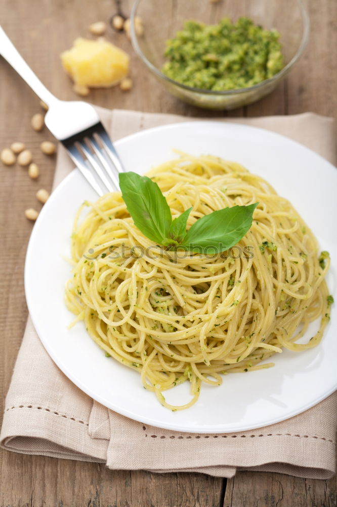 Similar – Image, Stock Photo Lunch with Spaghetti Food