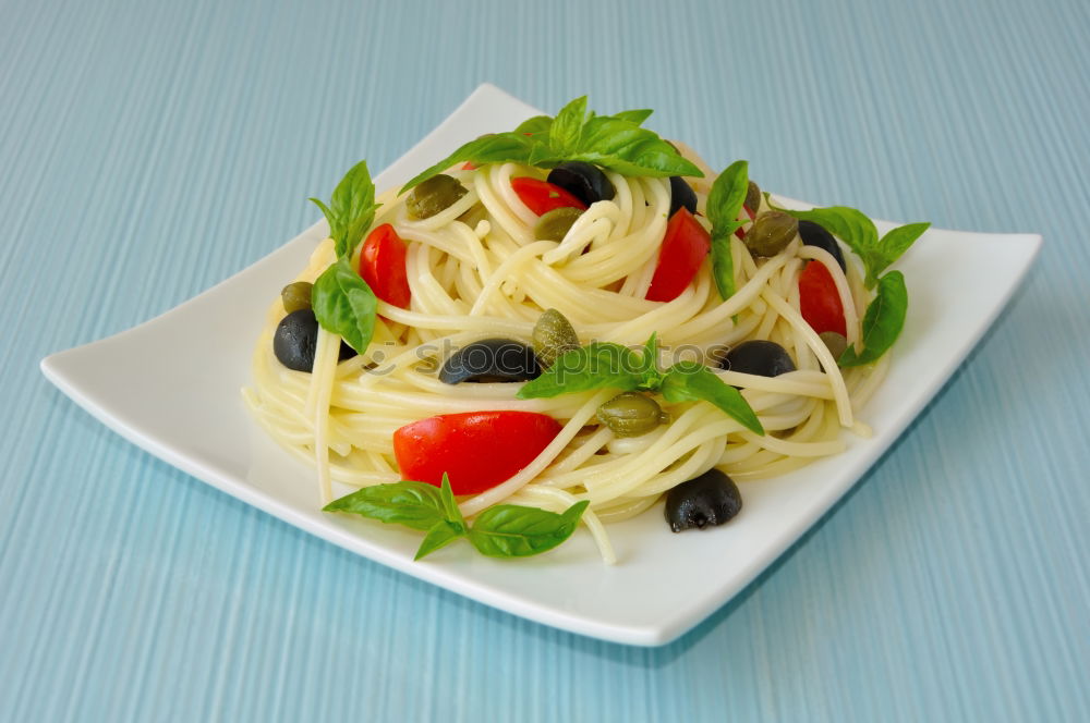 Similar – Image, Stock Photo Tortellini with tomatoes and vegetable sauce