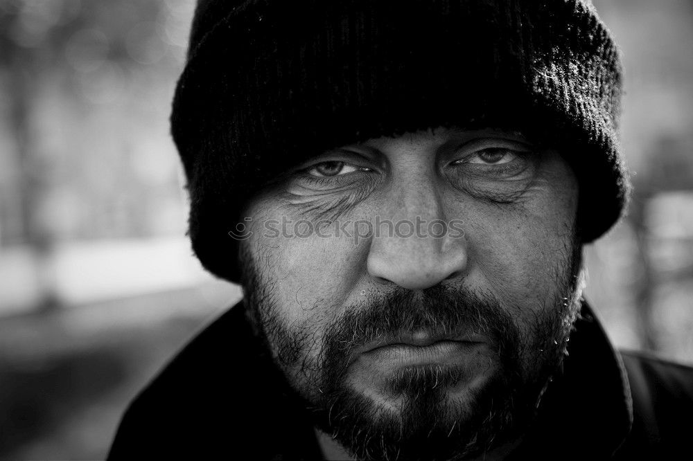 Similar – Portrait Melancholy Black White Photography “Andreas