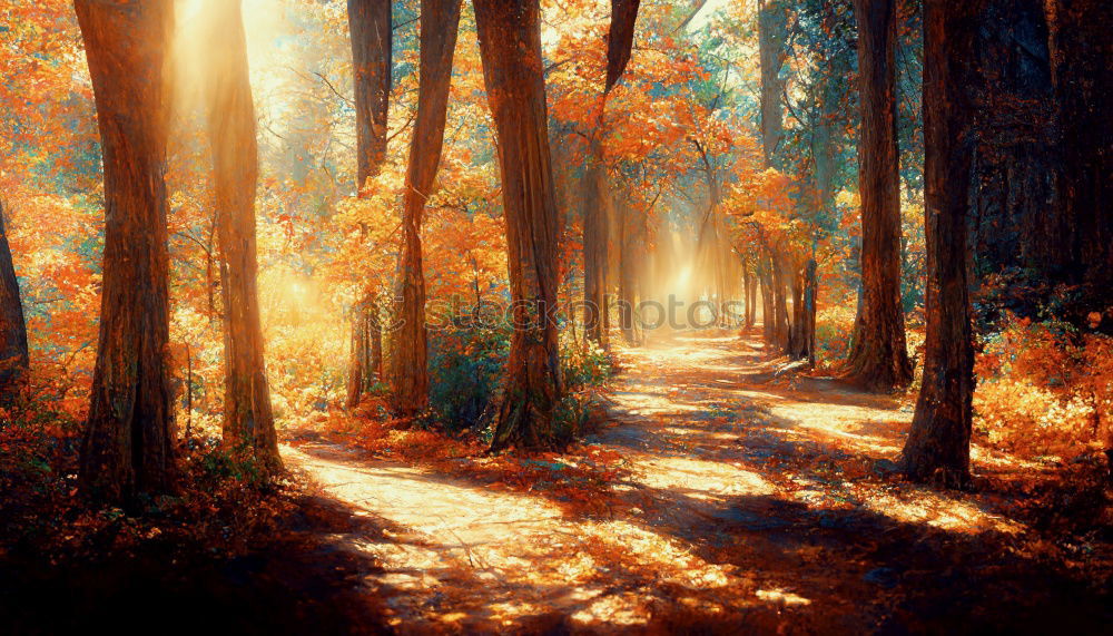 Similar – Image, Stock Photo Sunbeams in the forest