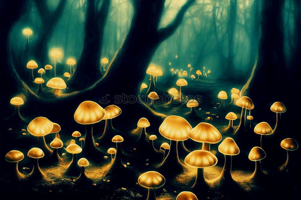 Image, Stock Photo swarm mushrooms Mushroom