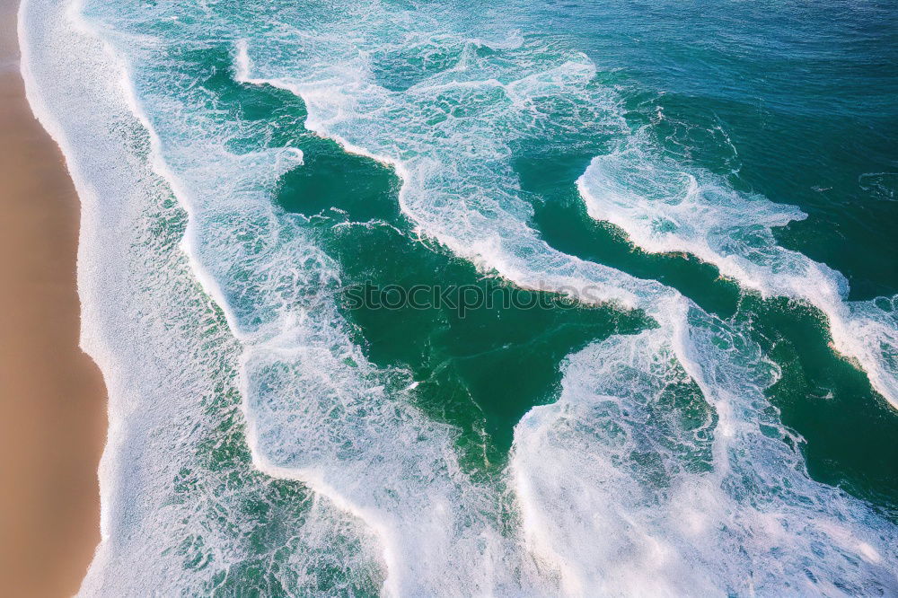 Similar – Image, Stock Photo Waves and turquoise sea at the sand beach from above