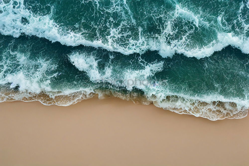 Similar – Image, Stock Photo Waves and turquoise sea at the sand beach from above