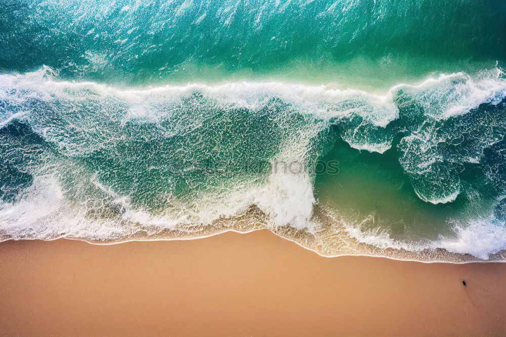 Similar – Image, Stock Photo Waves and turquoise sea at the sand beach from above