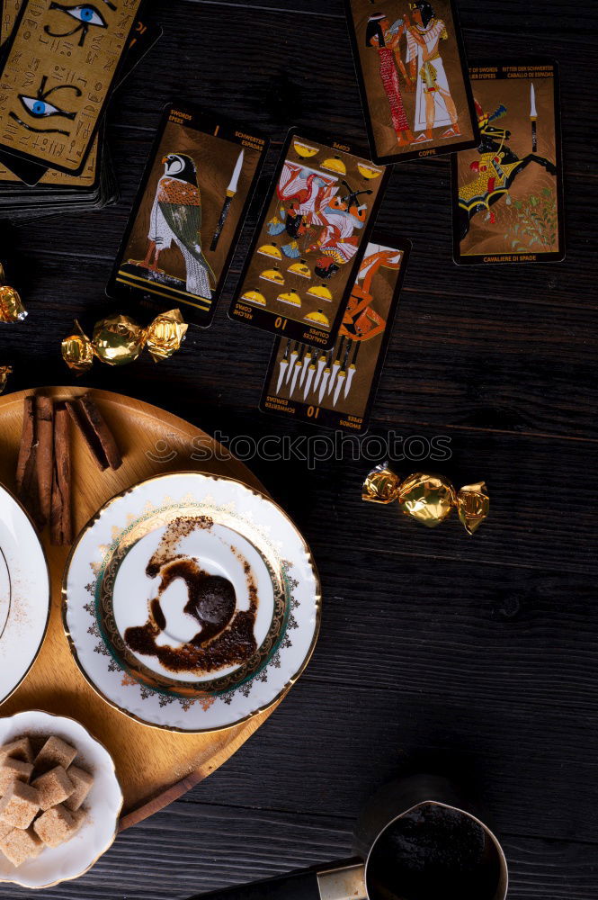 Similar – Image, Stock Photo wooden ornaments with Christmas message on the table ready