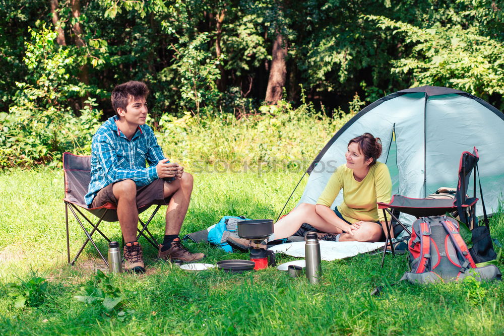 Similar – Image, Stock Photo Spending a vacation on camping