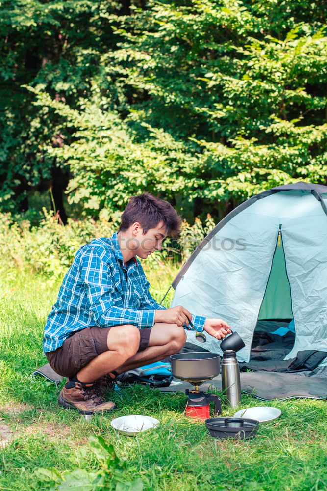 Similar – Spending a vacation on camping