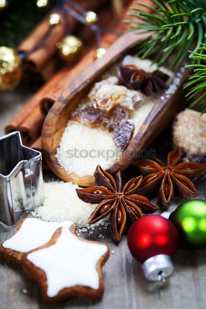 Similar – Rustic festive table setting with fork and knife