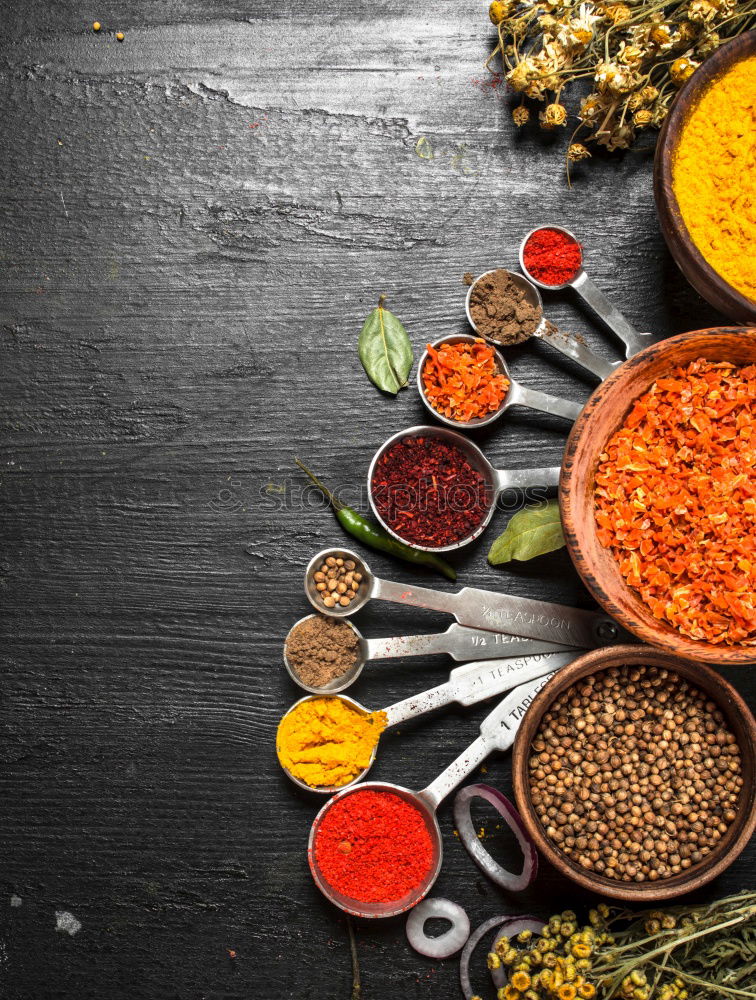 Similar – Image, Stock Photo Set of various spices on table