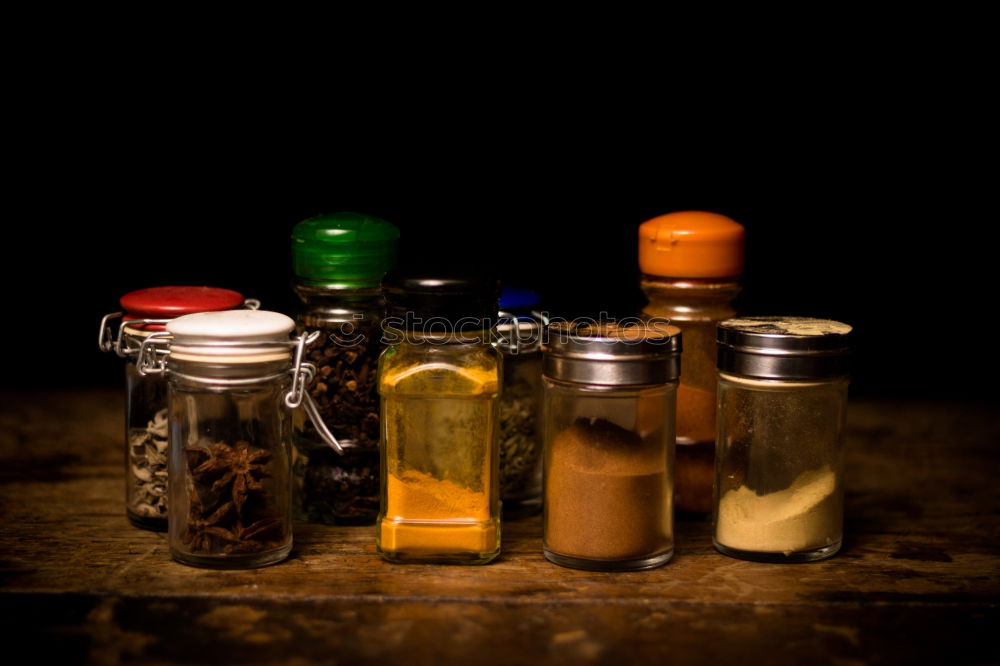 Similar – Image, Stock Photo Labeled preserving jars with different kinds of loose tea