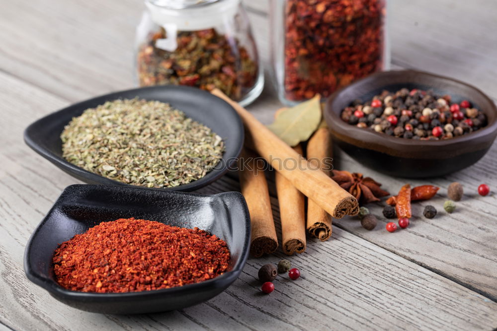 Similar – Image, Stock Photo Set of various spices on table