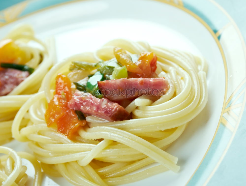 Image, Stock Photo Seafood Spaghetti Food