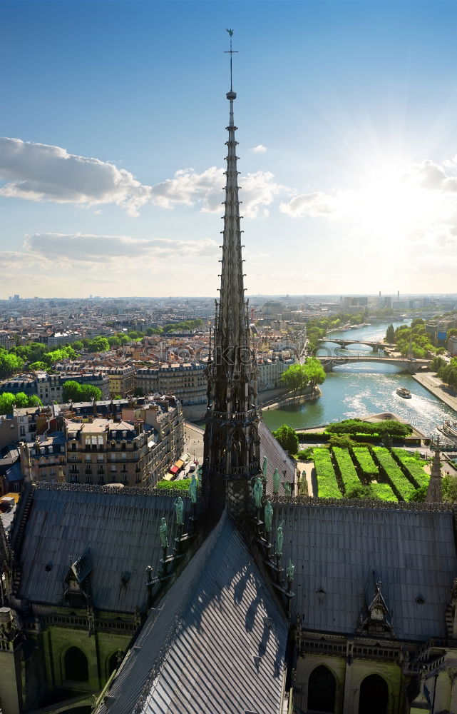 Similar – Paris cityscape with aerial architecture