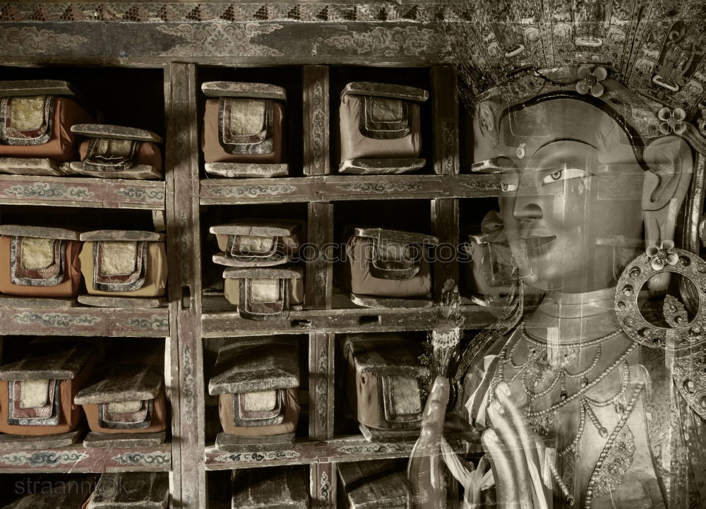 Similar – Image, Stock Photo Buddhist statues in a temple in Vietnam