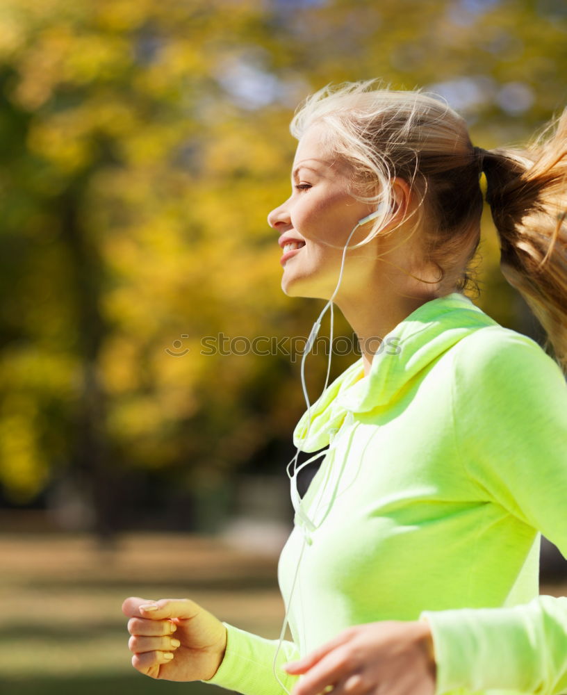 Similar – Image, Stock Photo Pretty athletic woman running in a park