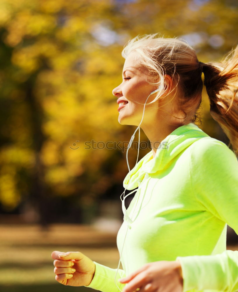 Similar – Image, Stock Photo Pretty athletic woman running in a park