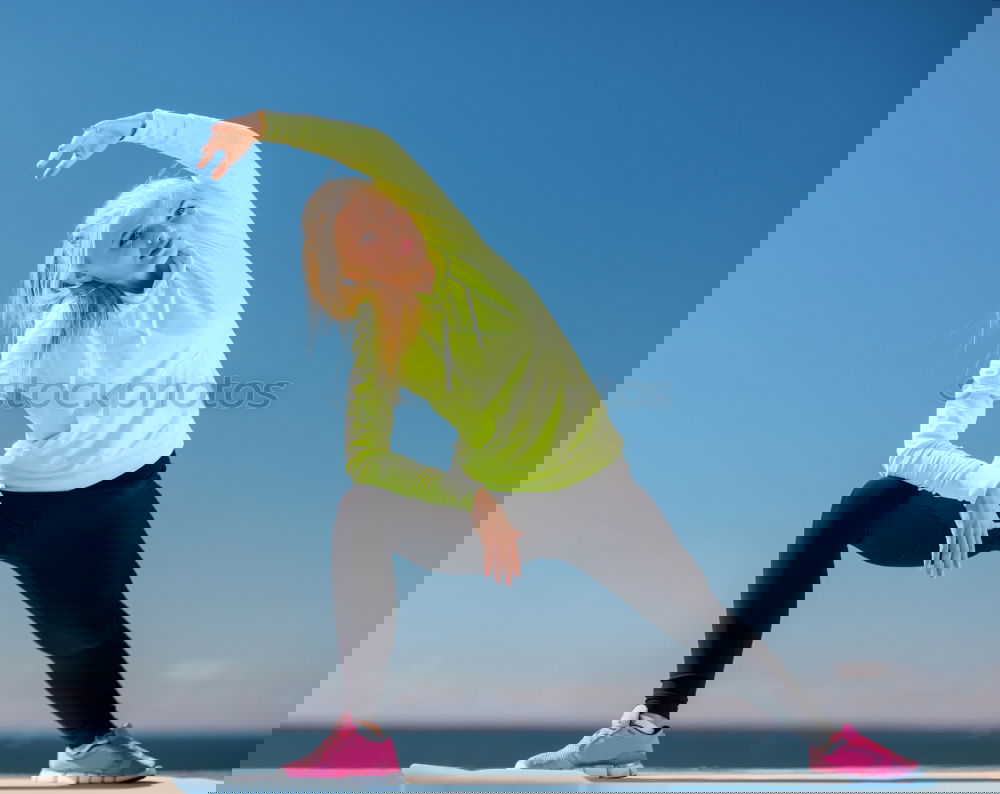Similar – Image, Stock Photo stretching Lifestyle