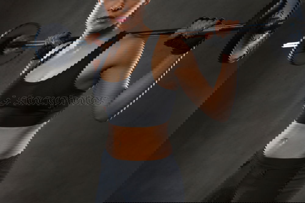 Similar – Image, Stock Photo Woman wrapping hands with bandages before boxing training
