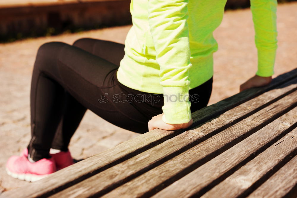 Similar – female runner resting