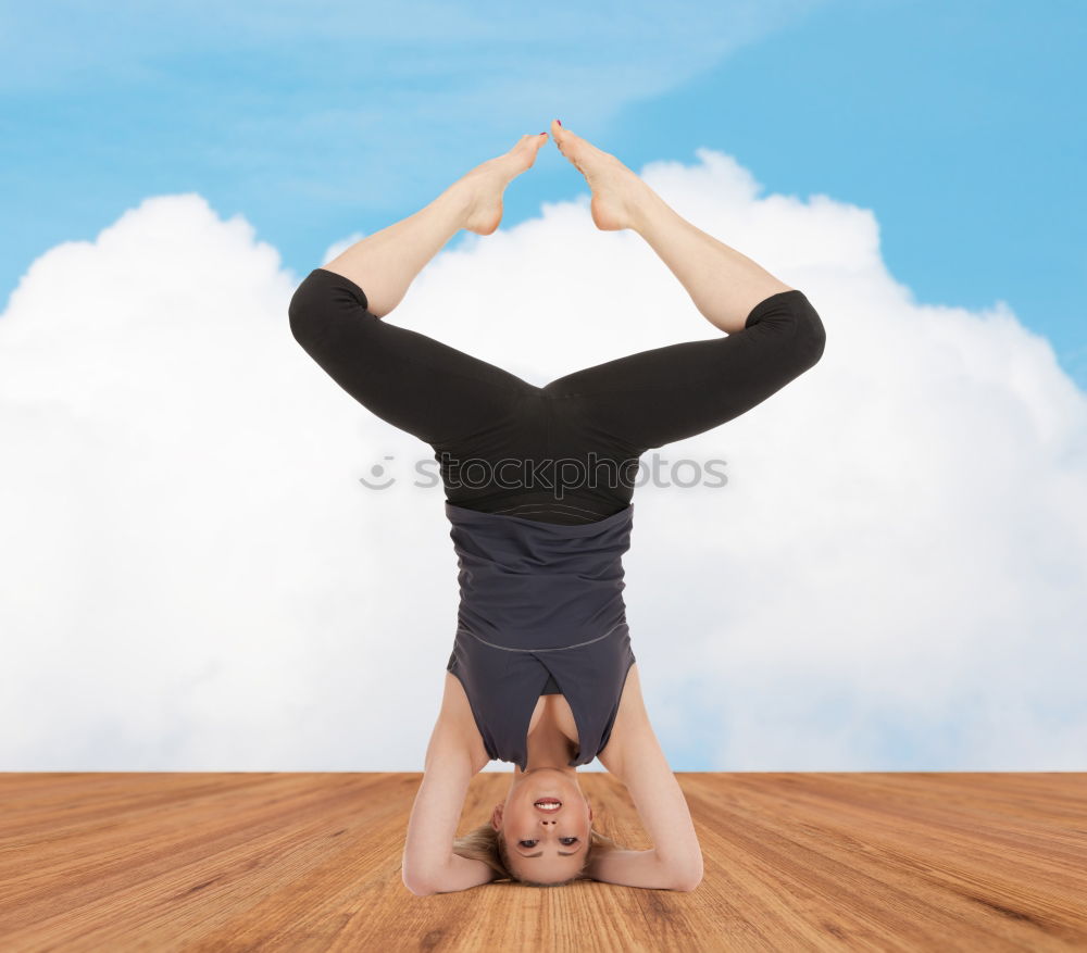 Similar – Man doing yoga in nature.