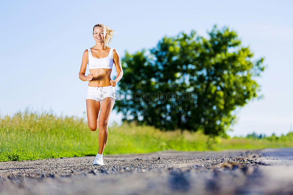 athletic woman resting