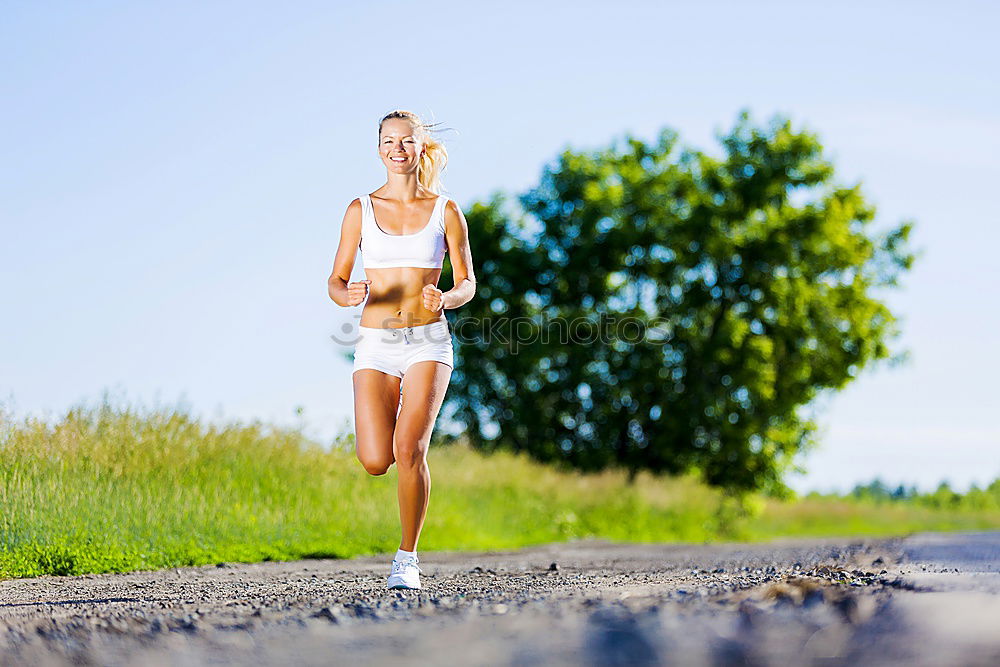 Similar – athletic woman resting