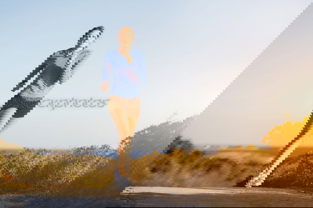 Similar – Image, Stock Photo female runner portrait