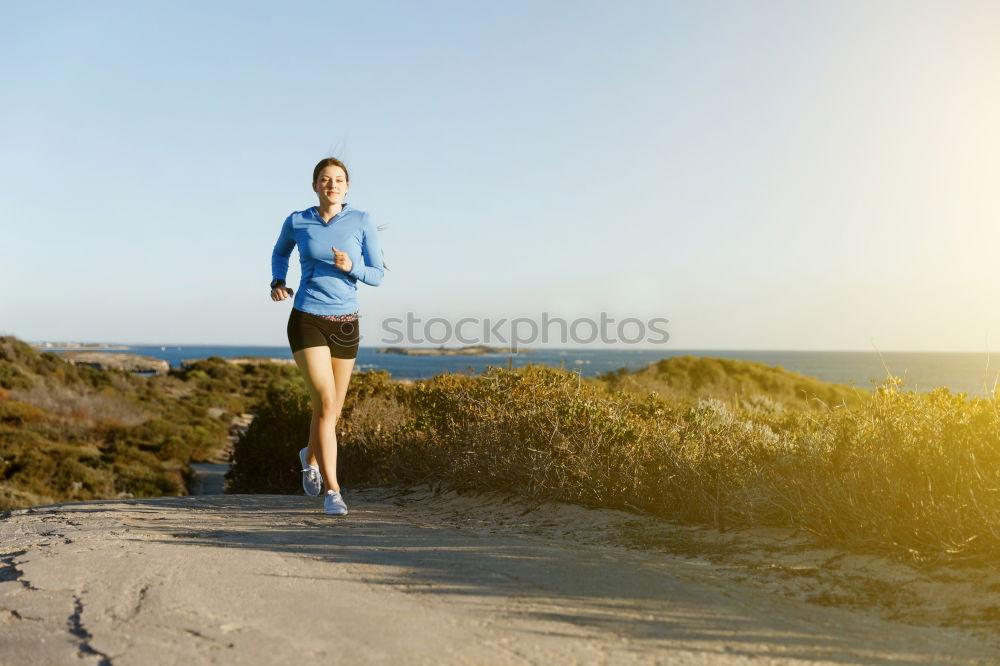 Similar – Runner on beach Walking