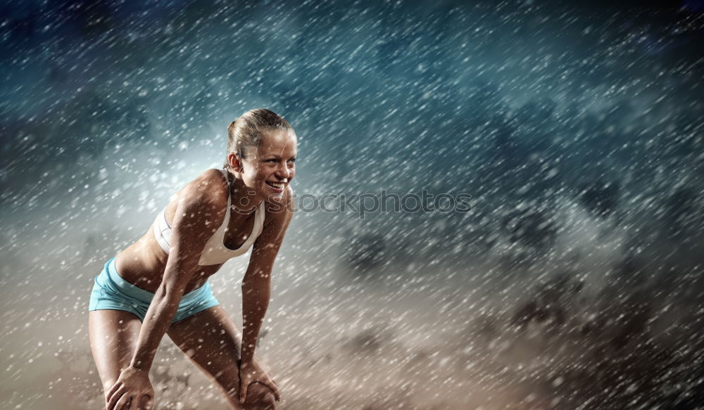 Similar – Image, Stock Photo Close-Up of girl doing workout with barbell in Crossfit Gym